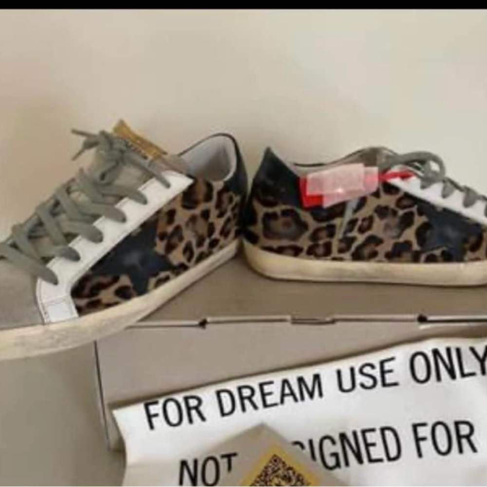 Superstar Sneaker in Snow Leopard & Black size 38